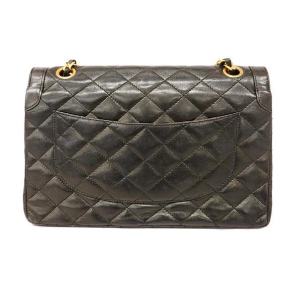 Chanel Shoulder Bag Matelasse Paris Limited W Flap Chain Lambskin Black Gold ... - Picture 15 of 15